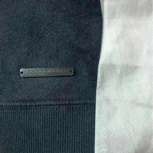 Donna Karan Active Black and White Sweatshirt Front/Dress Shirt Back Dress Small - Picture 6 of 11